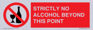 STRICTLY NO ALCOHOL BEYOND THIS POINT